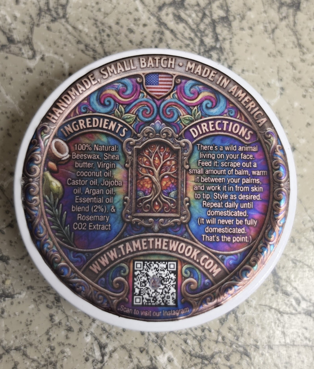 Back label — ingredients & directions