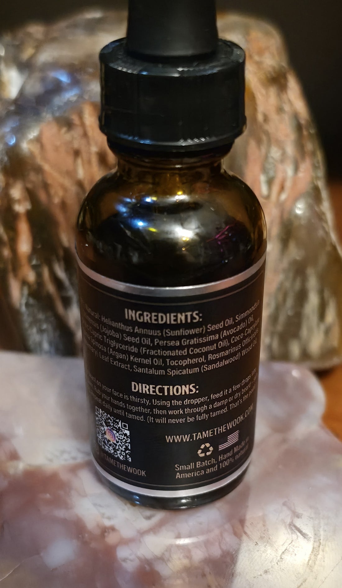 Back label — ingredients & directions